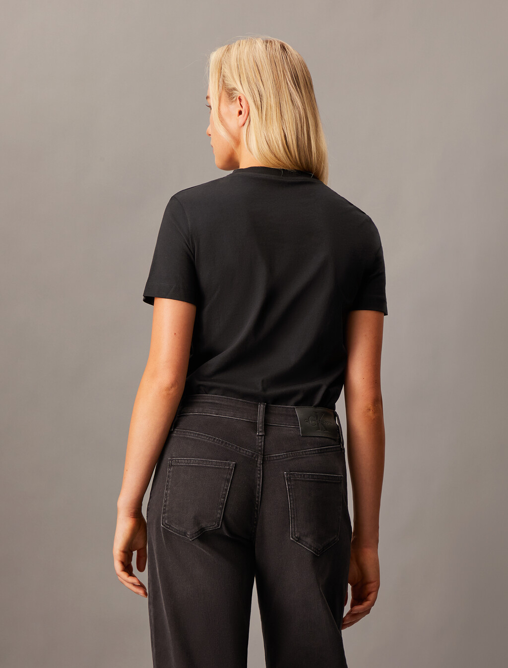 Embroidered Logo T-shirt, Ck Black, hi-res