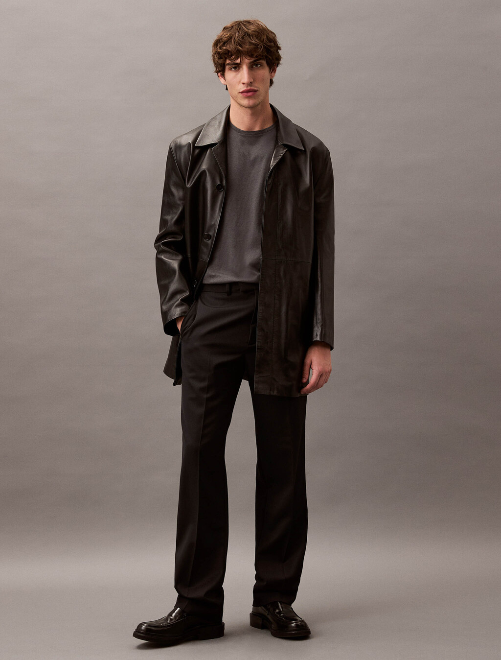 Cotton Silk Jersey Tee, Dark Slate Gray, hi-res