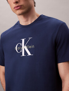Monogram T-shirt, Blue Jean, hi-res