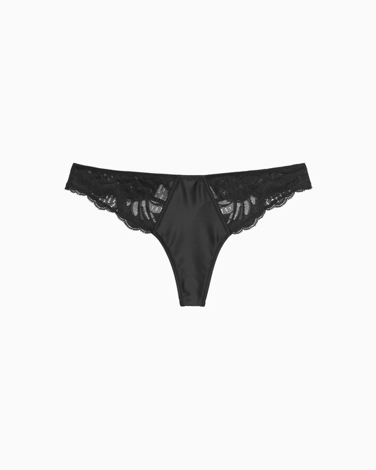 CK Black Bridal Thong