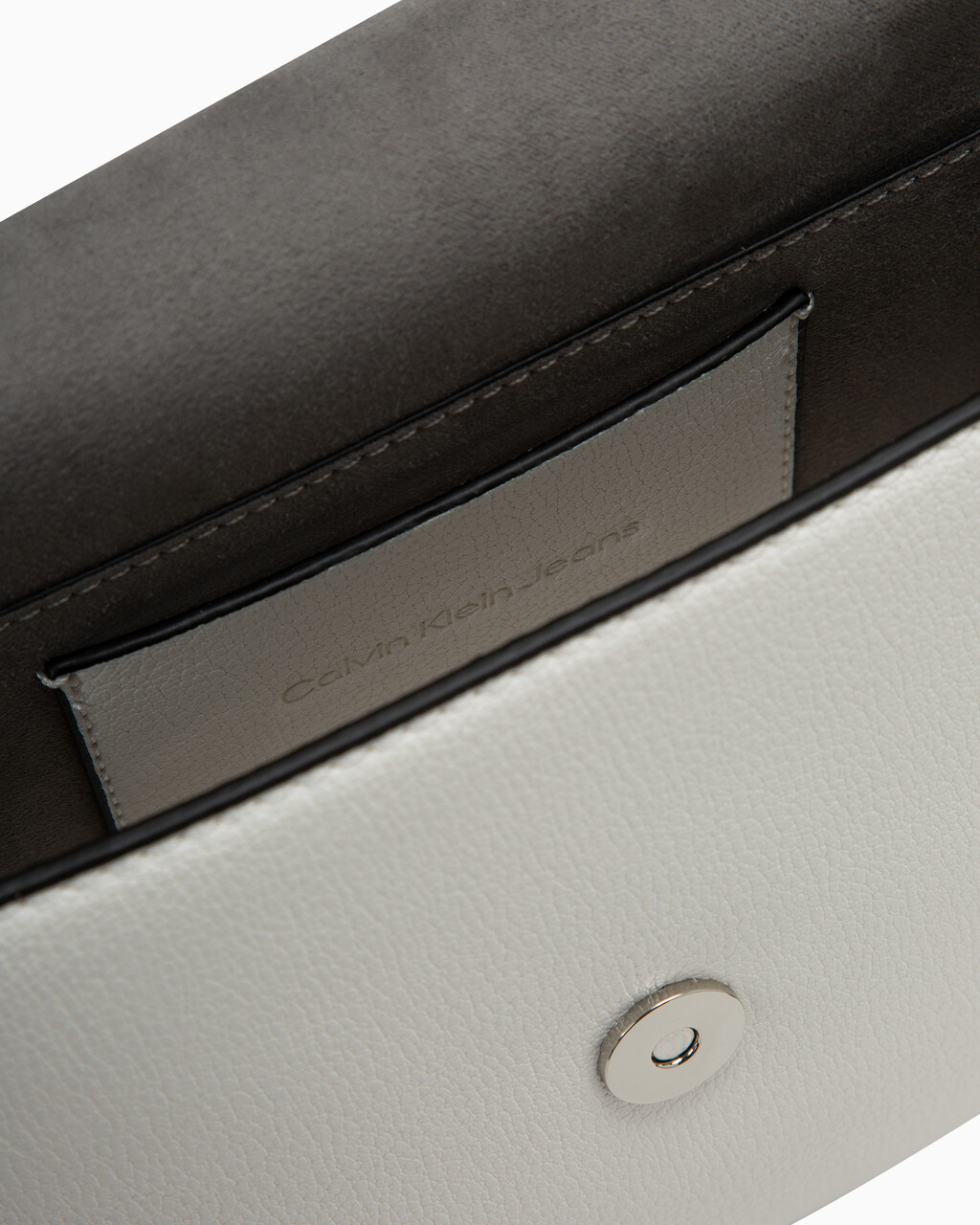 CKJ Minimal Monogram Saddle Bag, BRIGHT WHITE, hi-res