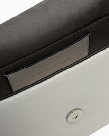 CKJ Minimal Monogram Saddle Bag, BRIGHT WHITE, hi-res