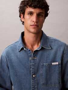 90s CK Vintage Overshirt, CK VINTAGE INDIGO, hi-res