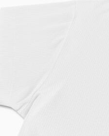 SIDE GATHER MONOGRAM TEE, Bright White, hi-res