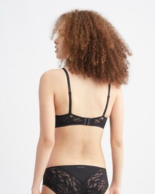 COMFORT LACE LIGHTLY LINED BRALETTE, BLACK, hi-res