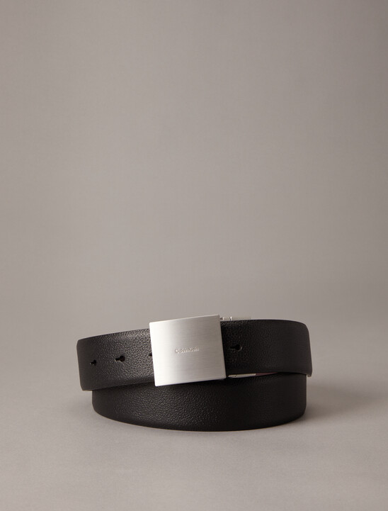 Reversible Plaque Buckle Dress Belt