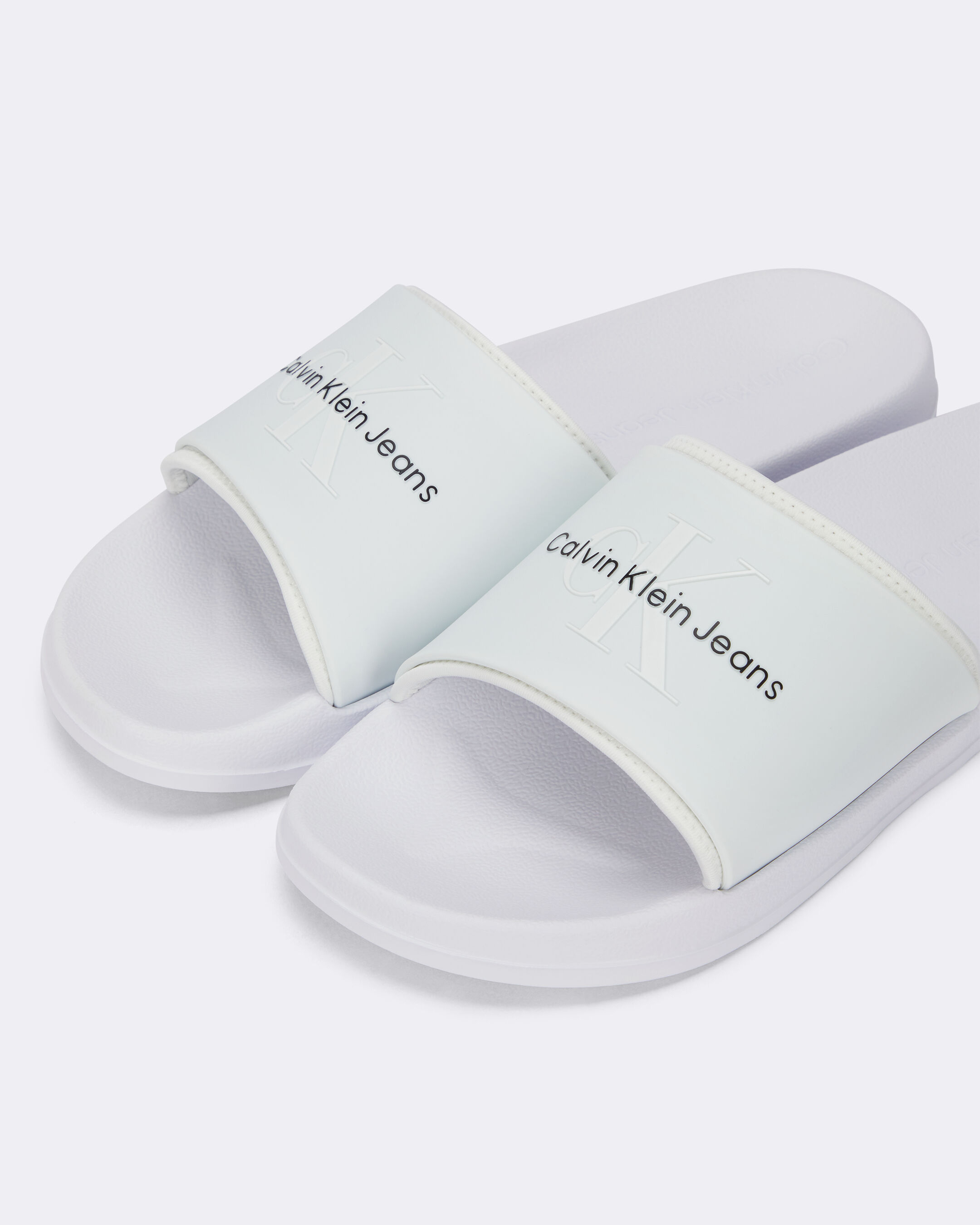 Norwich Monogram Slides white Calvin Klein Singapore