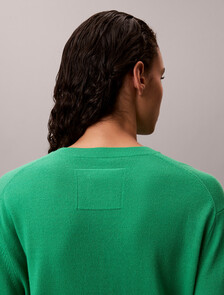 Cashmere Relaxed Jumper, Bright Green, hi-res