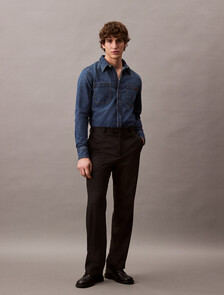 Lean Denim Shirt, CK NO05, hi-res
