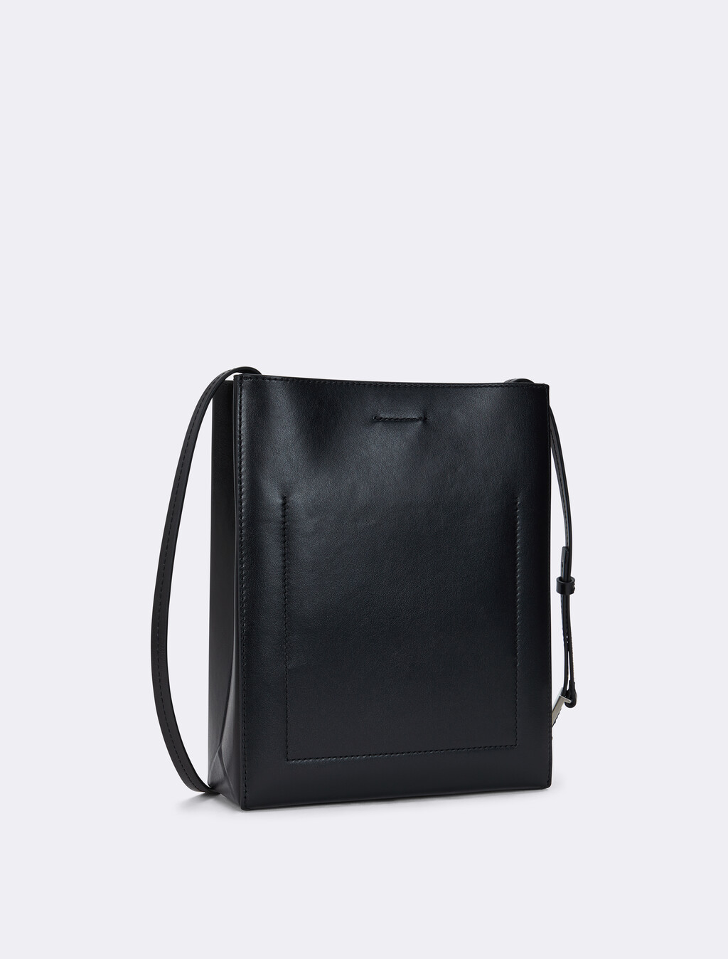 Line Leather Crossbody Bag, Black Beauty, hi-res