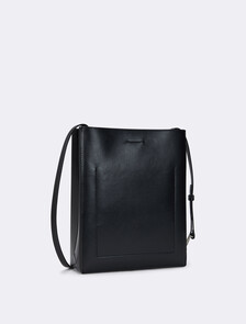 Line Leather Crossbody Bag, Black Beauty, hi-res