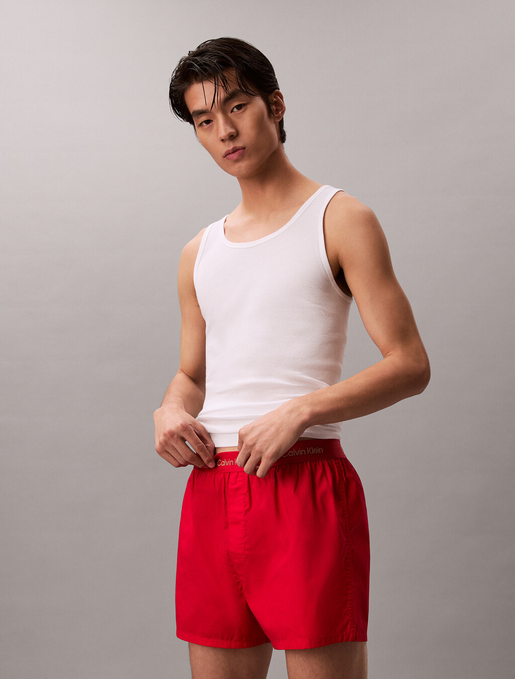 Lunar New Year Woven Cotton Slim Boxer, Rouge, hi-res