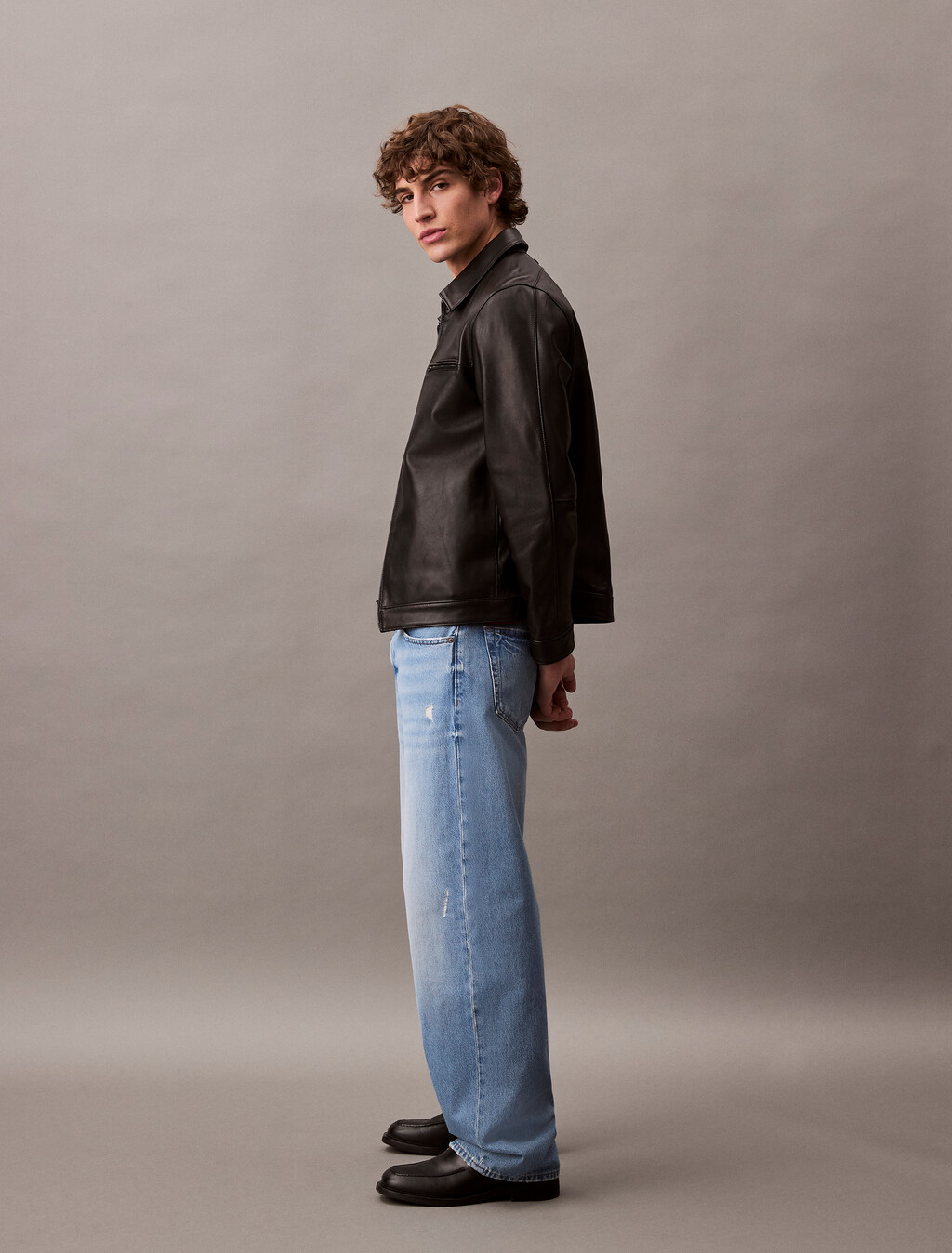 Baggy Wide Leg Jeans, ARROW STONE, hi-res