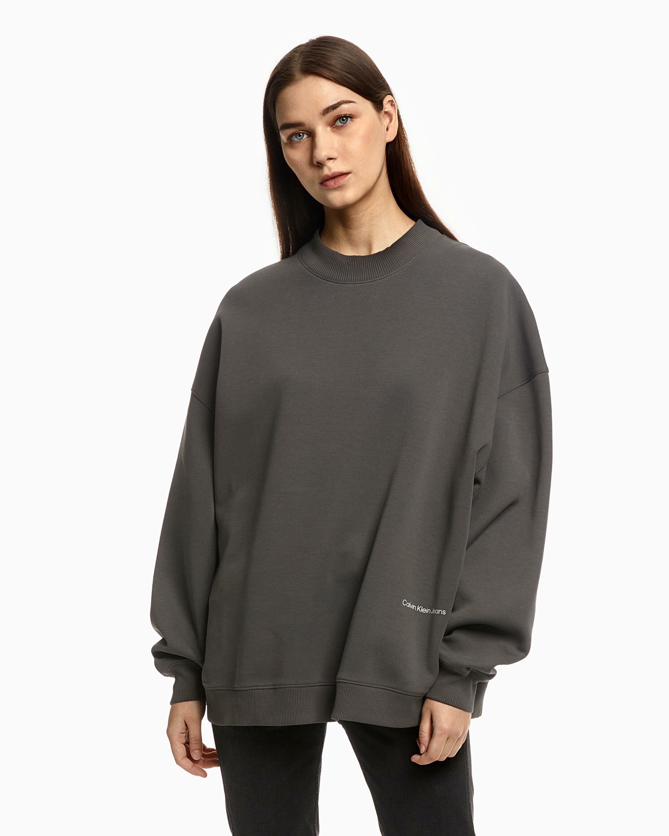 Hybrid Comfort Back Slogan Sweatshirt grey Calvin Klein Singapore
