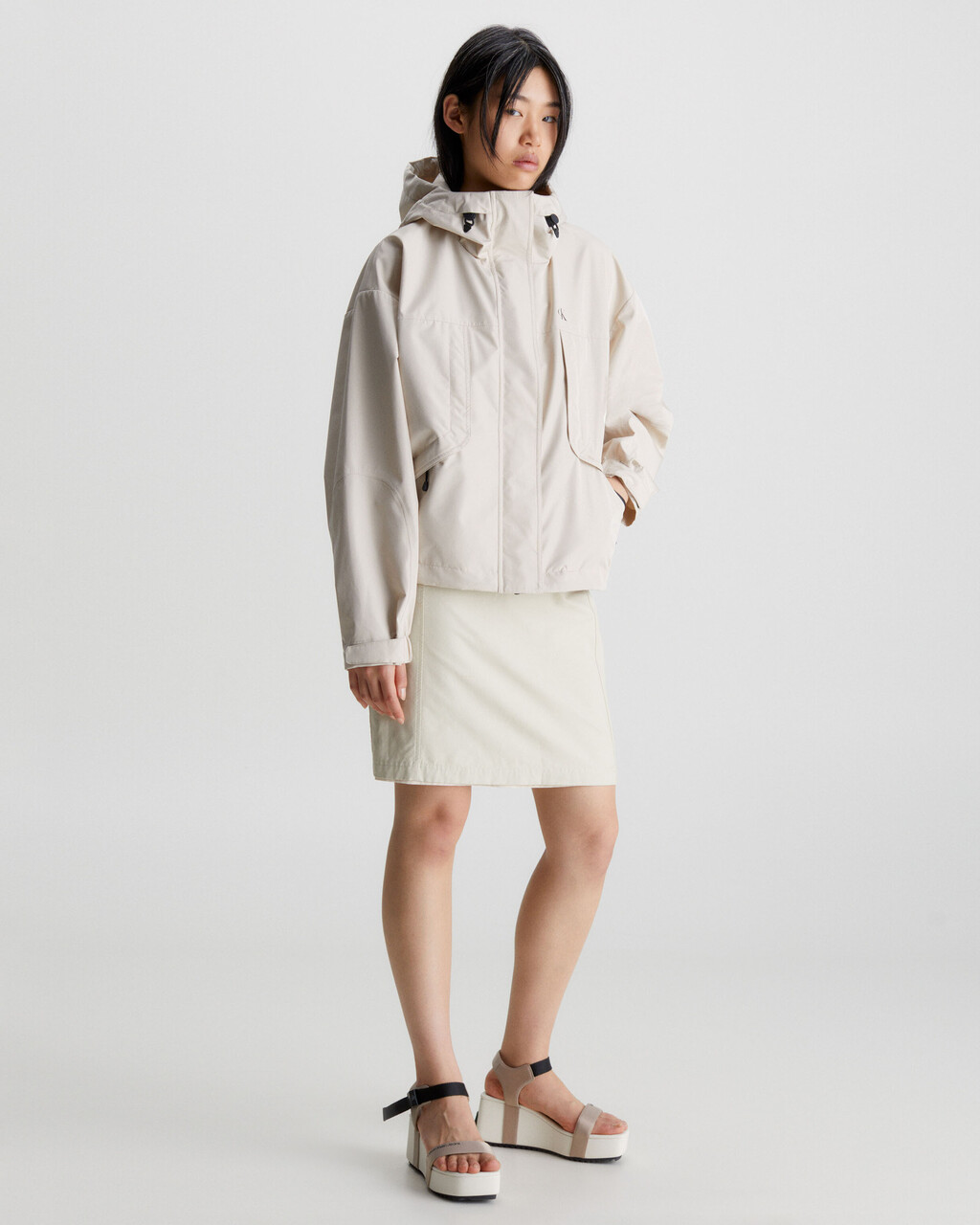 OVERSIZED WATERPROOF JACKET, Classic Beige, hi-res