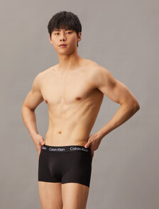 Microfiber Stretch Low Rise Trunks 3 Pack, BLACK/ BLACK/ BLACK, hi-res