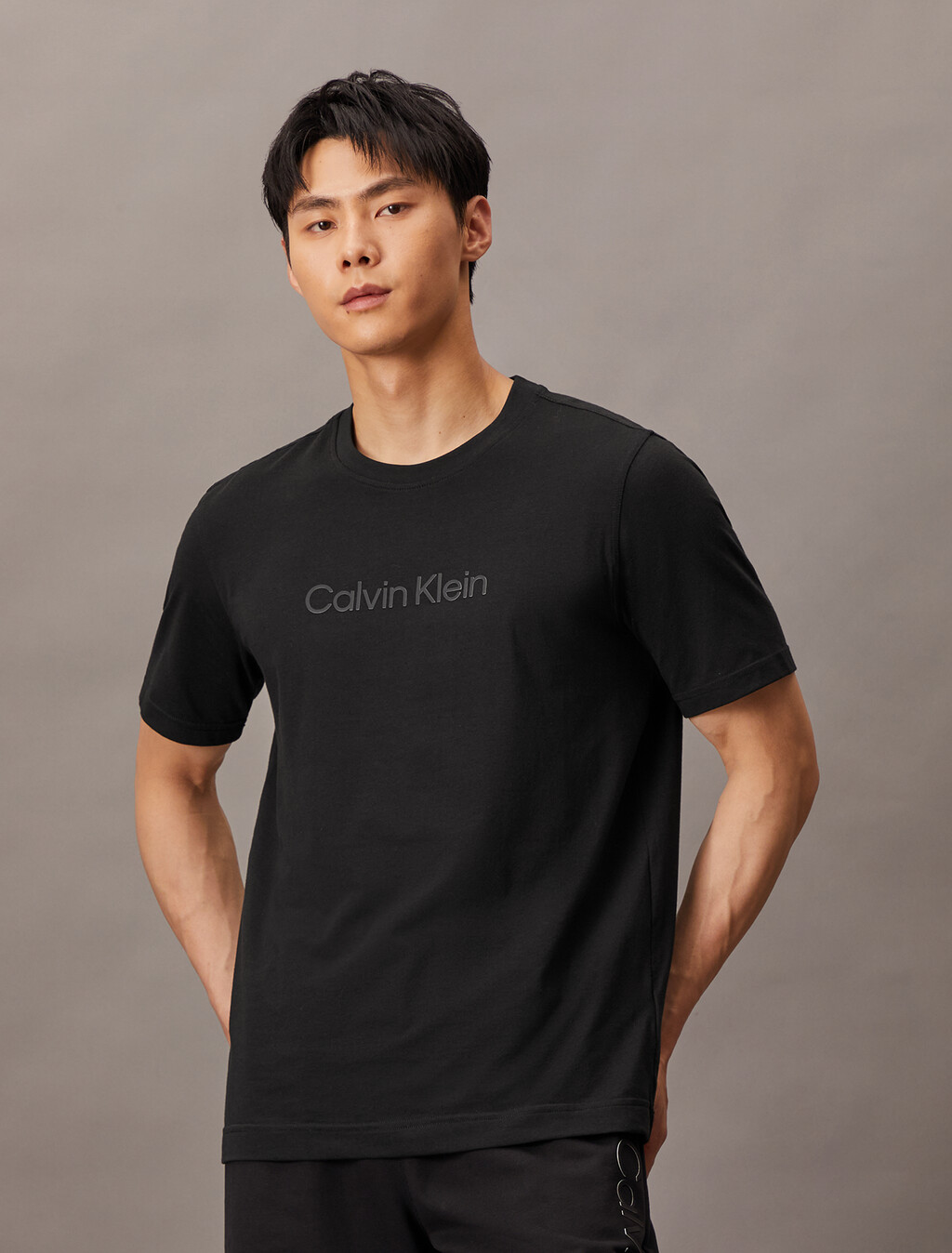 Essential Logo Short Sleeve Tee, Black, hi-res