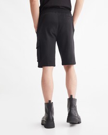 MONOGRAM  BADGE  SWEAT SHORTS, CK BLACK, hi-res