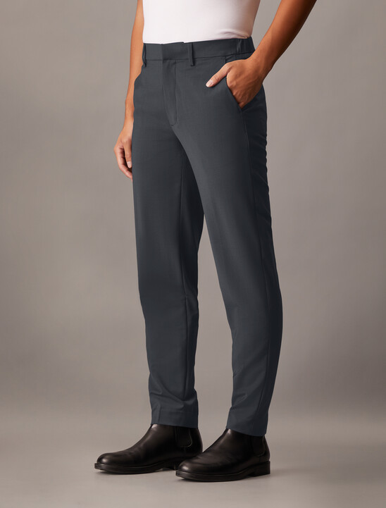 Wool Blend Elastic Classic Trouser
