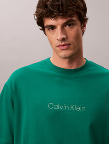 Calvin Logo Crew Neck Tee, Enchanted Forest, hi-res