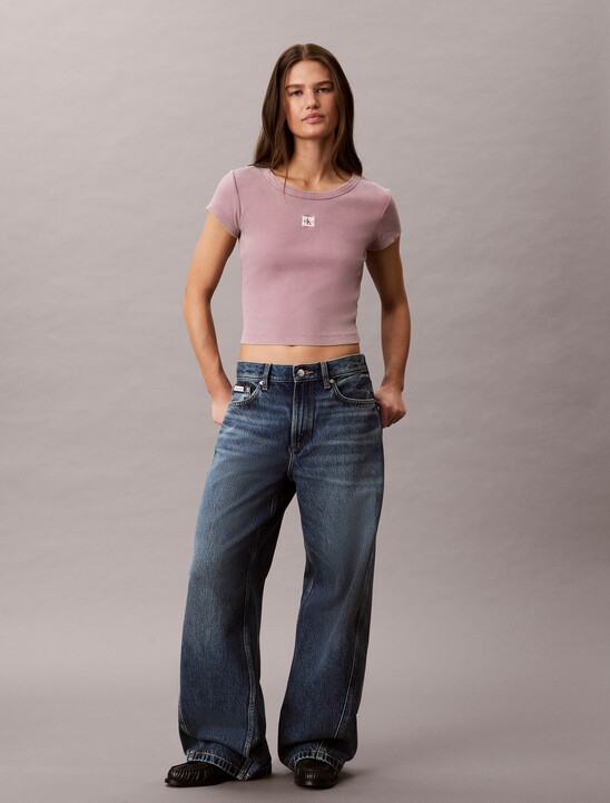 Slim Ribbed Washed Cotton T-shirt