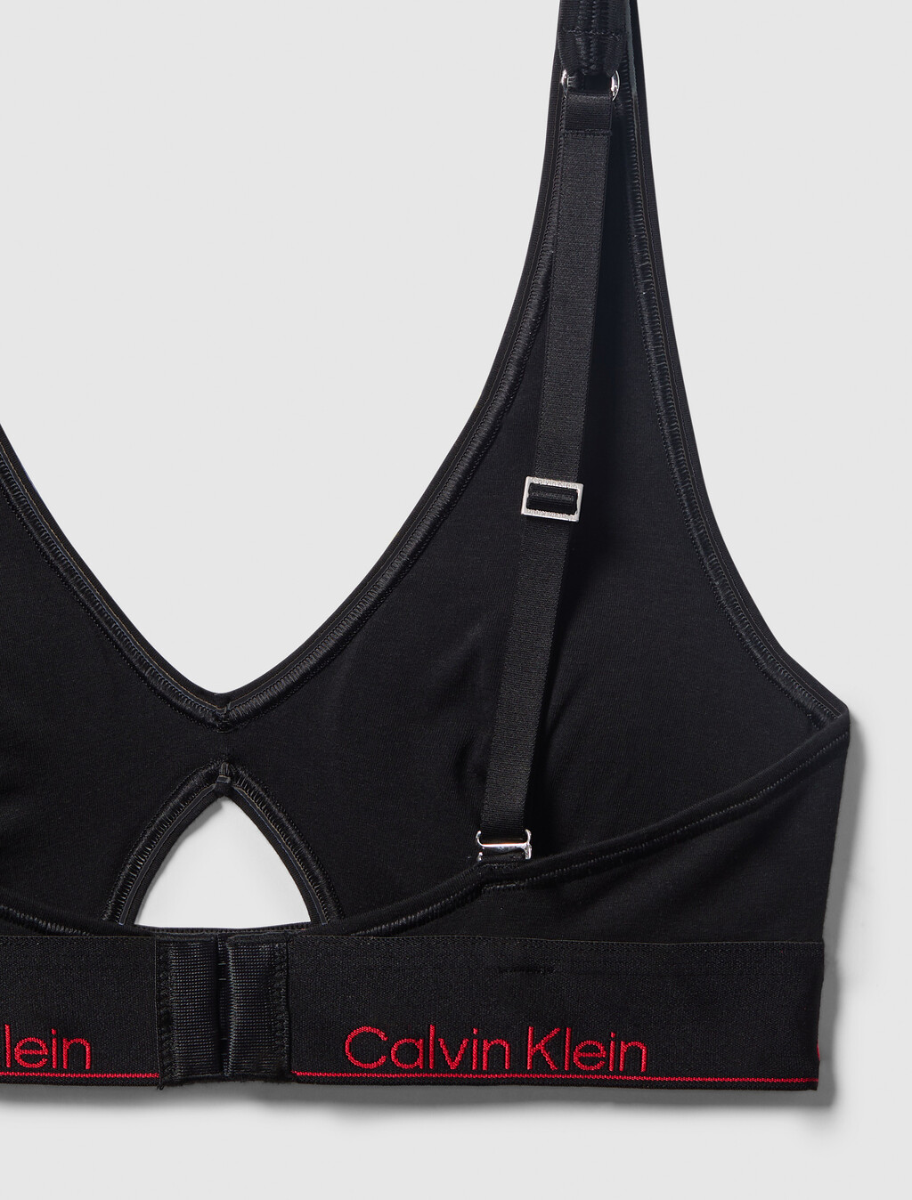Icon Cotton Lightly Lined Triangle Bralette, Black, hi-res