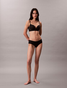 Invisibles Microfiber Mesh Push Up Plunge Bra, Black, hi-res