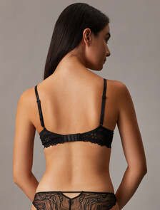 Attraction Light Lined Demi Bra, Black, hi-res
