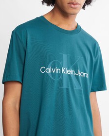 Monogram Organic Cotton Tee, Atlantic Deep, hi-res