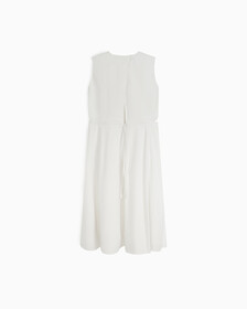 OPEN BACK MIDI DRESS, Ancient White, hi-res