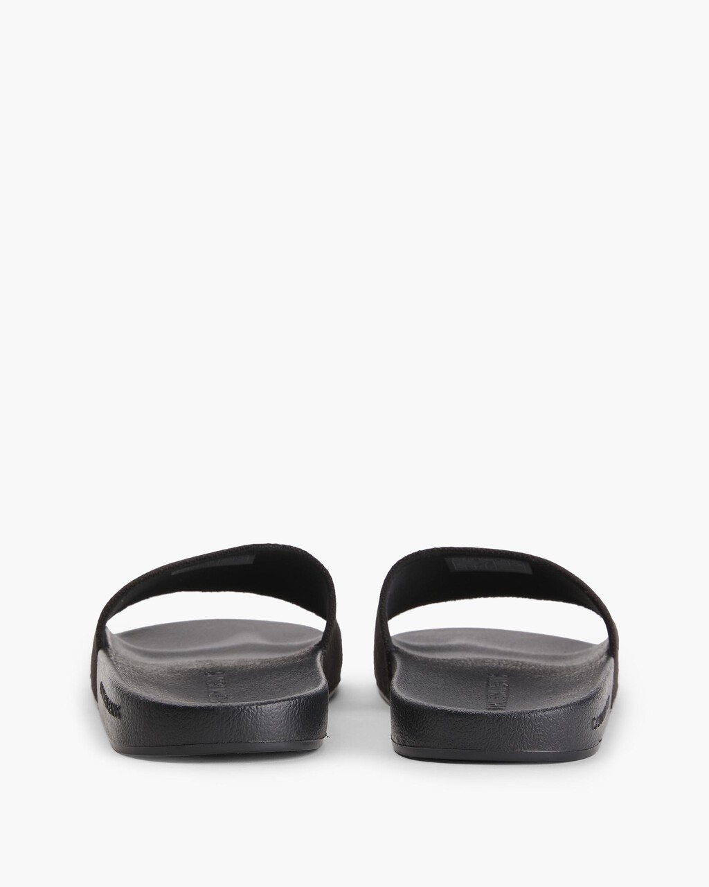 MONOGRAM COTTON SLIDES, Black, hi-res