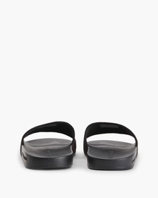 MONOGRAM COTTON SLIDES, Black, hi-res