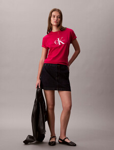 Monogram T-shirt, Petunia Pink, hi-res