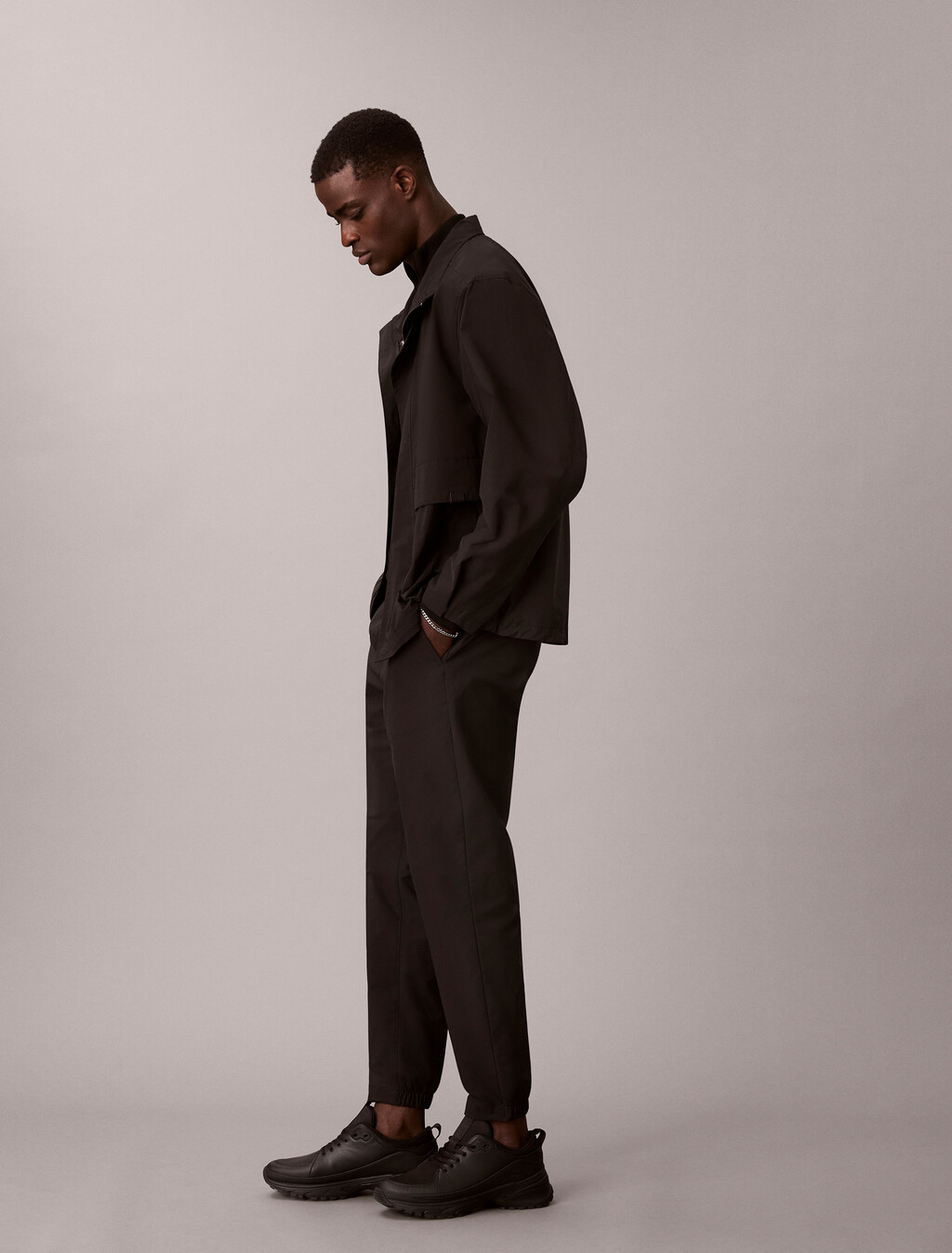 Slim Technical Pull-on Pant, Black, hi-res