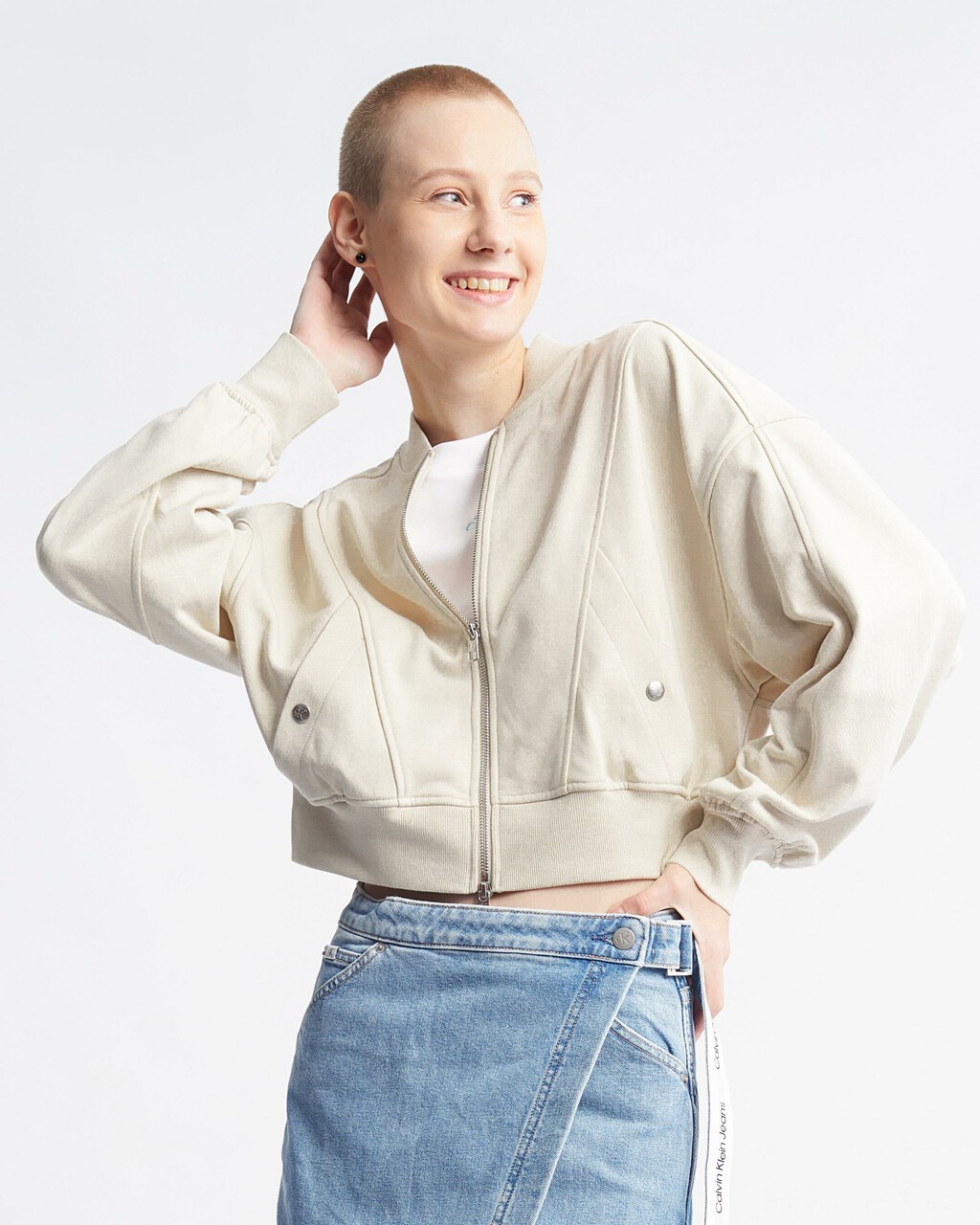 37.5 Two-Way Zip Jacket, Eggshell, hi-res