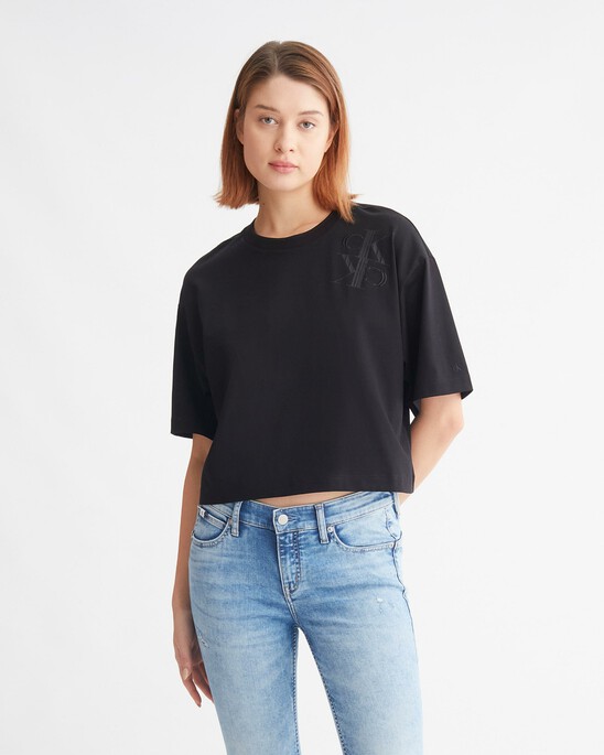 Premium Capsule Mirrored Logo Cropped Tee