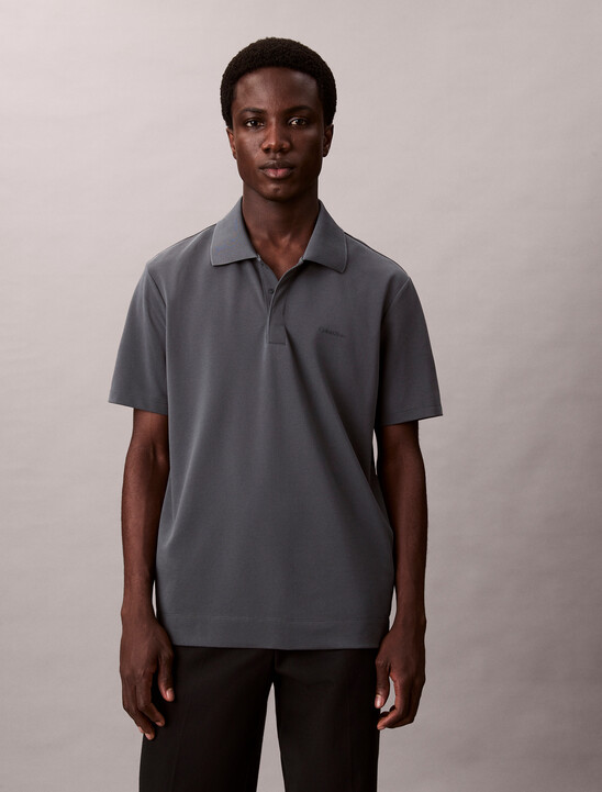 Cotton Blend Pique Polo Shirt