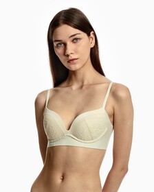 INVISIBLES LACE PUSH UP PLUNGE BRA, Desert Sand Dune, hi-res