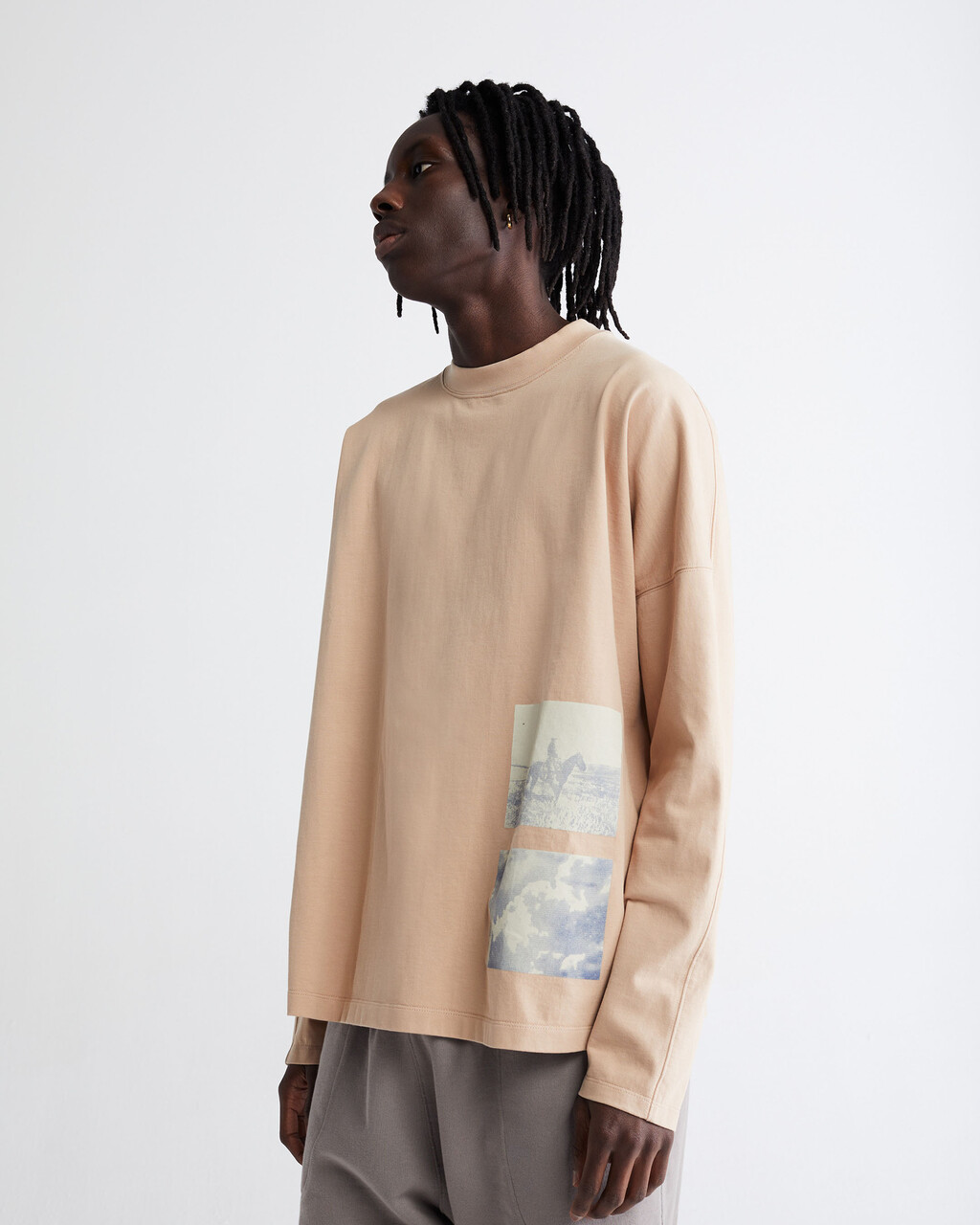 Standards Cowboy Graphic Long Sleeve Tee, WHEAT-2300XV, hi-res