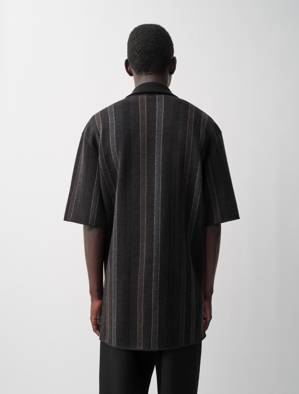 Cole Jacquard Polo, STONED BLACK, hi-res