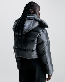 Liquid Metal Hooded Puffer Jacket, Liquid Metal, hi-res