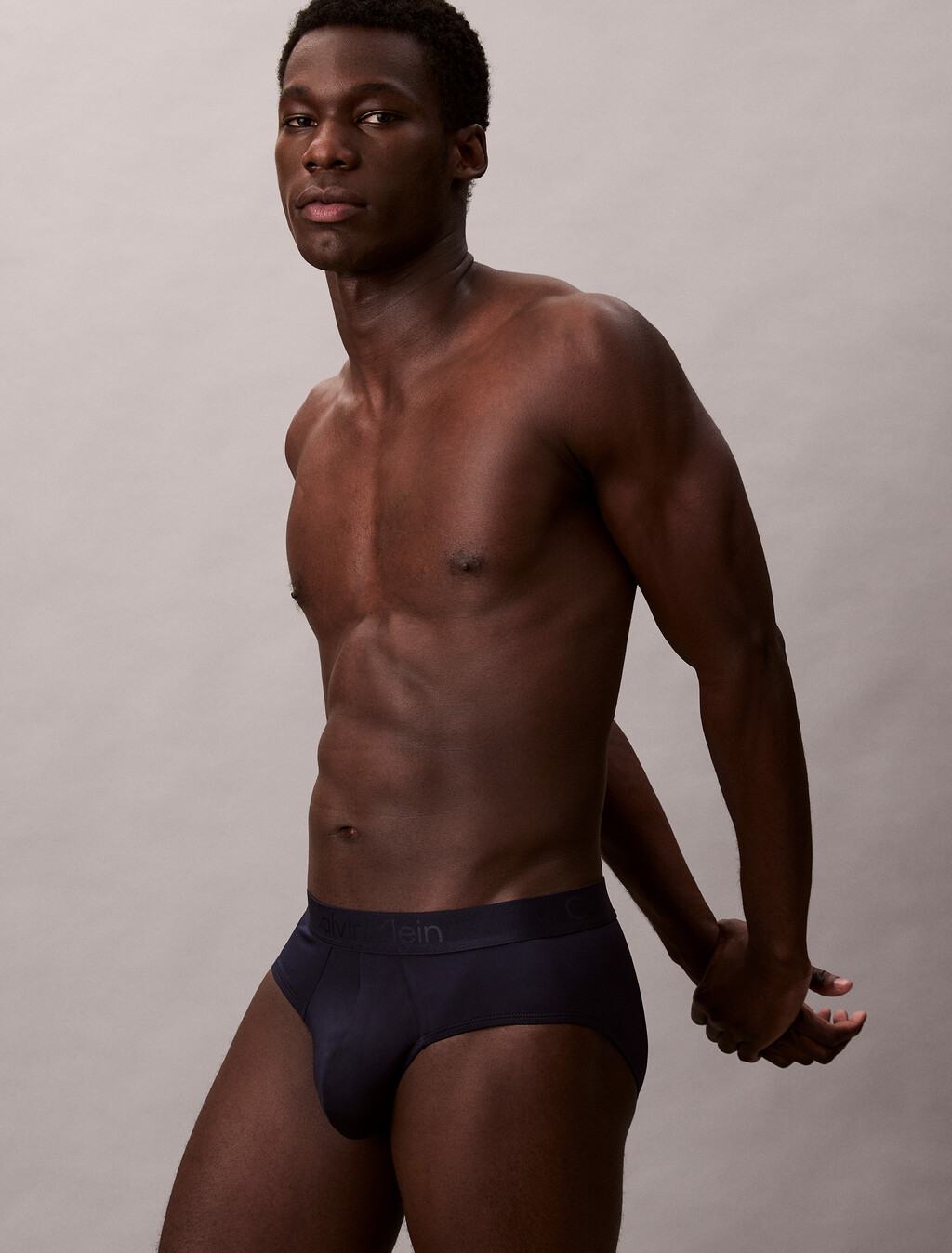 CK Black Microfiber Hip Brief, Shoreline, hi-res