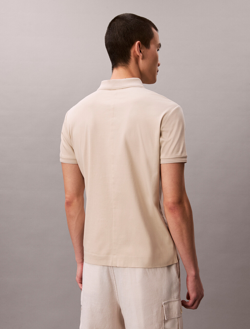 Mercerized Slim Polo, Oatmeal, hi-res