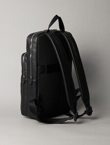 Embossed CK Emblem Slim Backpack, Black, hi-res