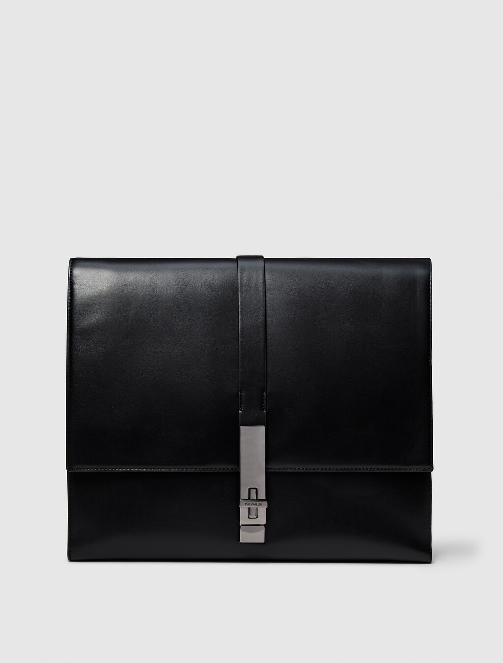 Leather Messenger Bag, Black, hi-res