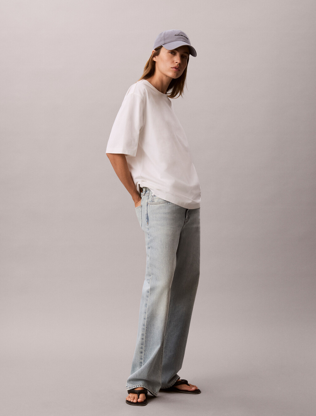 Cooling Cotton Jersey Relaxed Tee, Bright White, hi-res