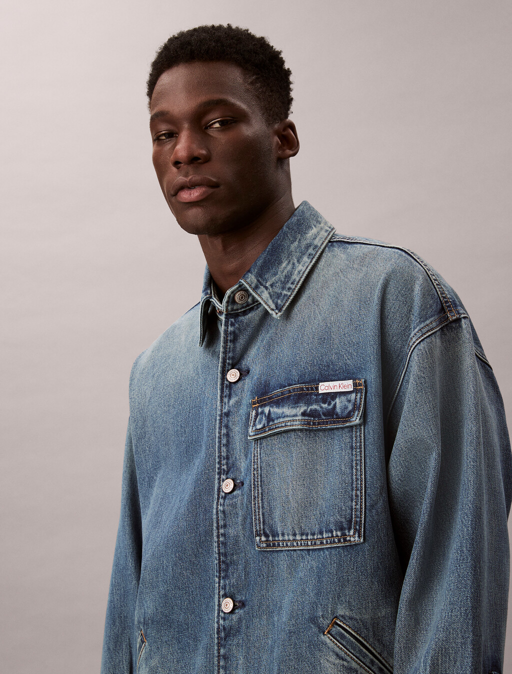 Denim Relaxed Field Jacket, GOLD COAST SUNSET, hi-res