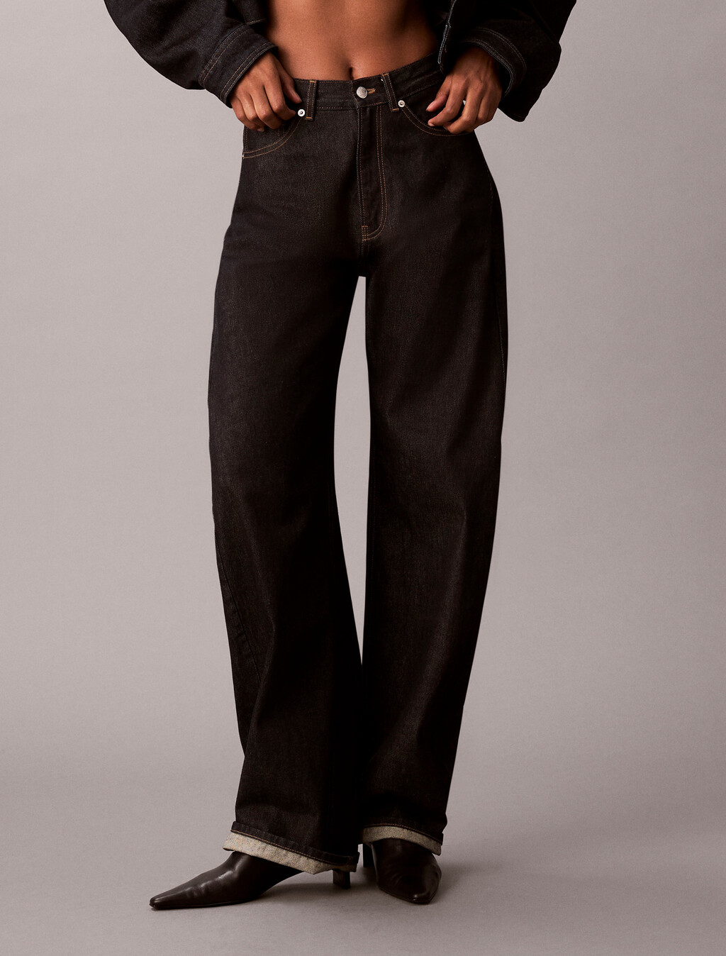 High Rise Barrel Jeans, RESIN RINSE, hi-res
