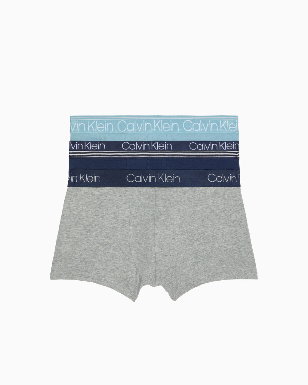 FASHION WAISTBAND TRUNK 3 PACK, Tourmaline/Grey Heather w/ Blue Shadow W, hi-res