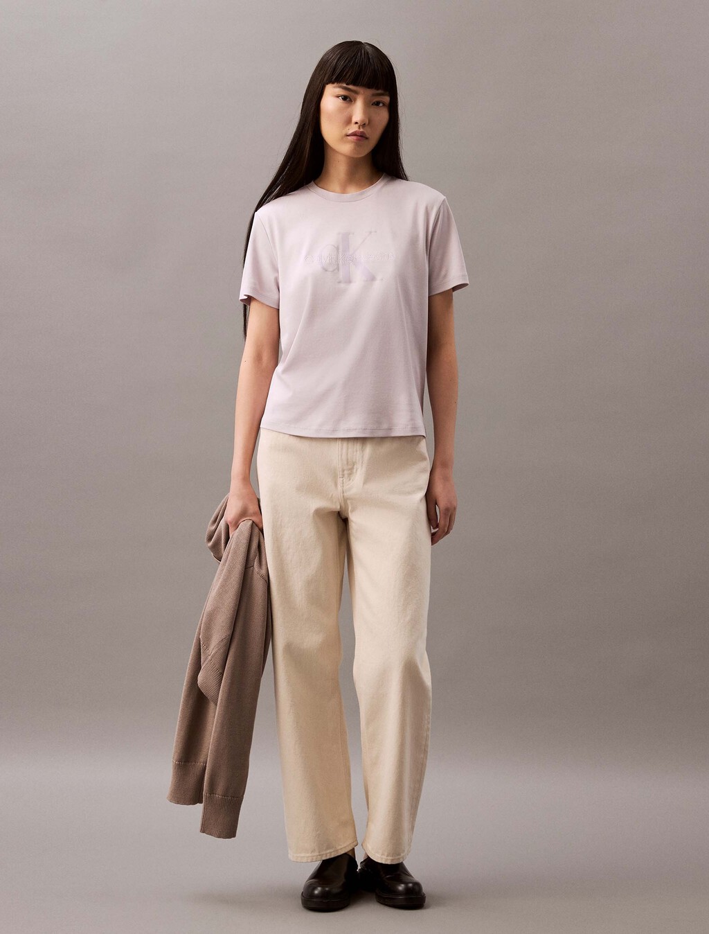 Standard Logo Monogram Tee, Lilac Marble, hi-res
